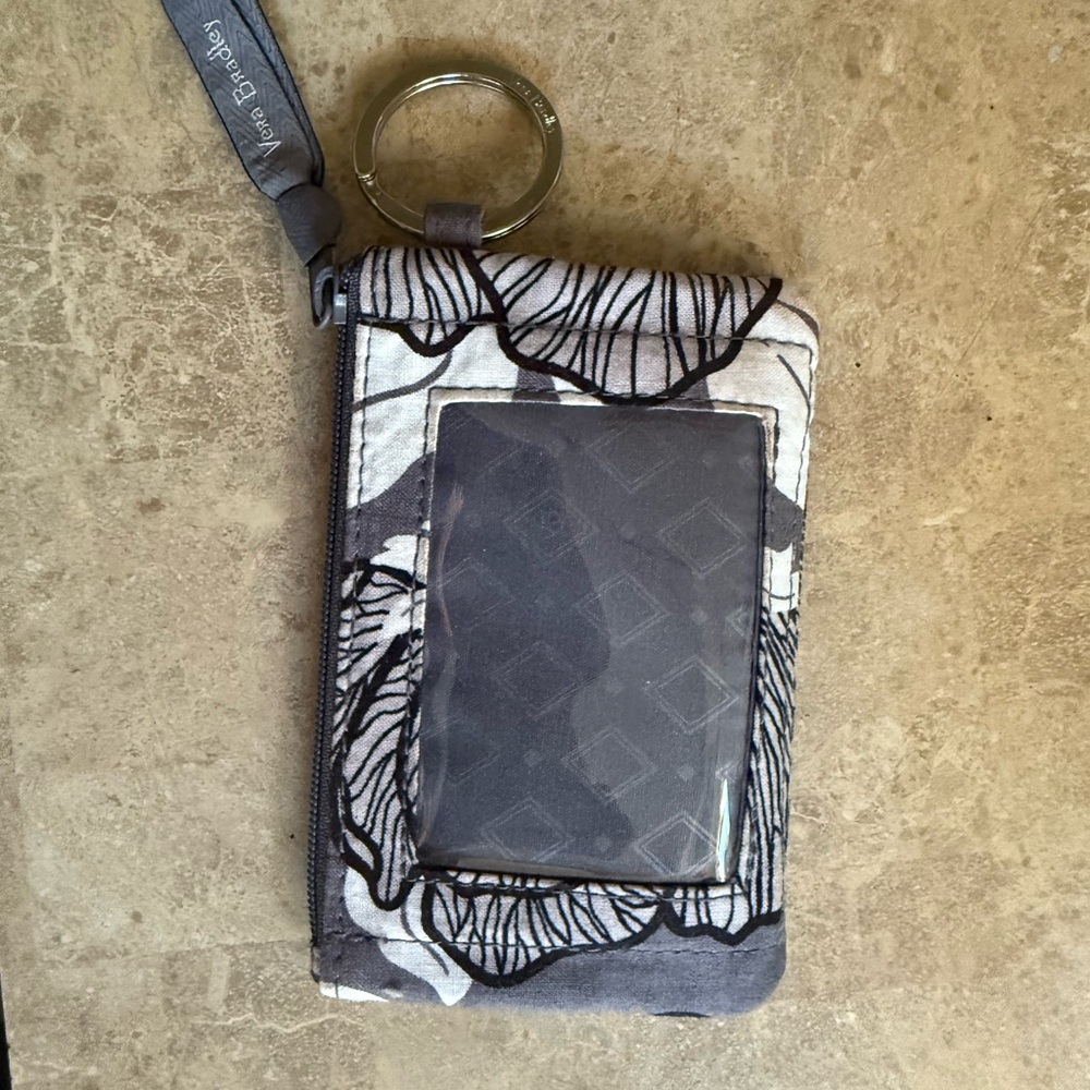Vera Bradley Gray Mini Coin Wallet